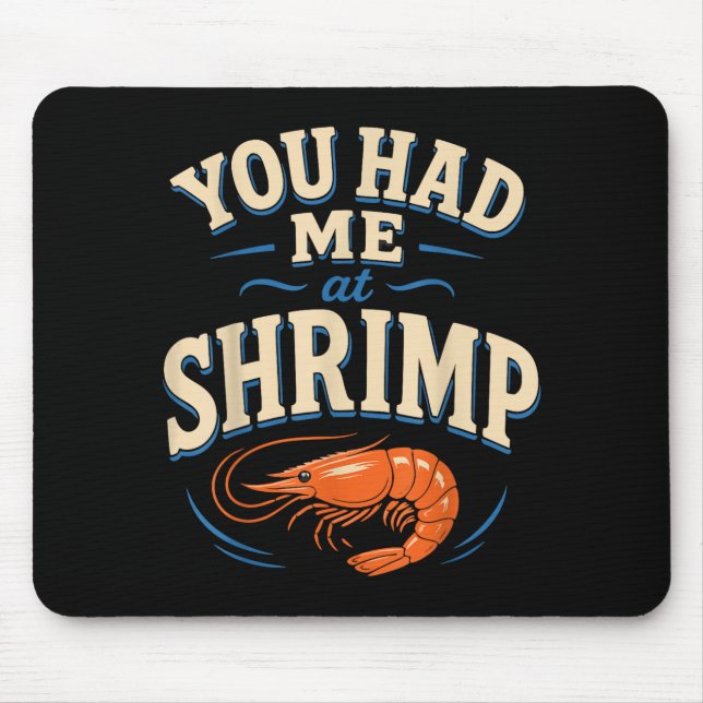 Mousepad amante de camarão cajun frutos do mar  (Frente)