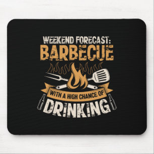 Mousepad Amante de Churrasco Engraçado Grill Chef Mestre do
