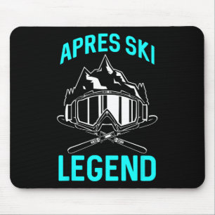 Mousepad Amante de Esqui Esquiador Divertido Lenda do Apres