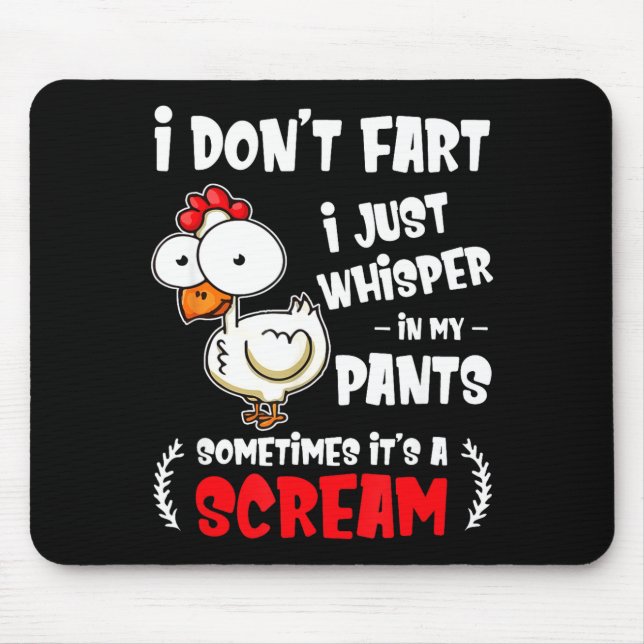 Mousepad Amante de Frango que Faz Barulho de Pum Engraçado  (Frente)