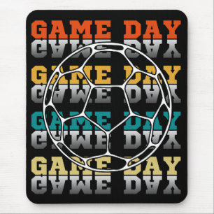 Mousepad Amante de Futebol no Dia do Jogo Tipografia Colori