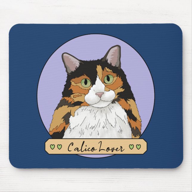 Mousepad Amante de Gato Calico (Frente)