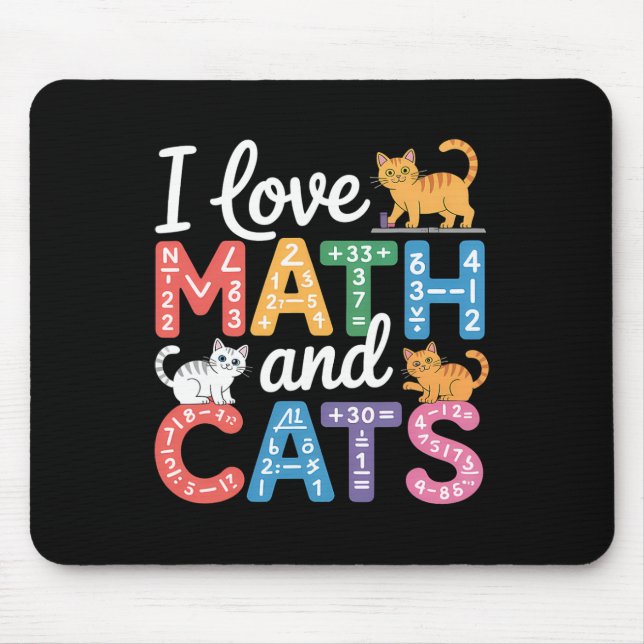 Mousepad Amante de Gato de Matemática Professor de Matemáti (Frente)
