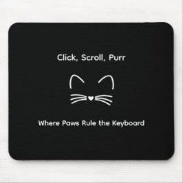 Mousepad Amante de Gatos Fofa Elegante Na Moda Sofisticada 