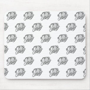 Mousepad amante de os animais de poster de foto desenhado p