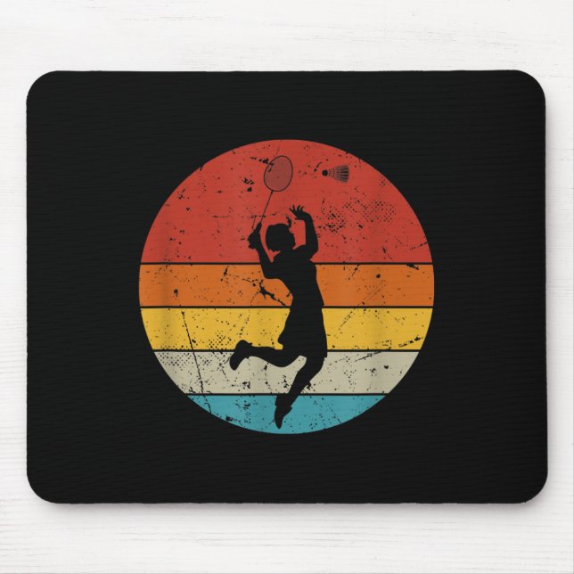 Mousepad Amante do Badminton Retro (Frente)
