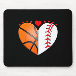 Mousepad Amante do Esporte no Dia dos Namorados Heart Sketl