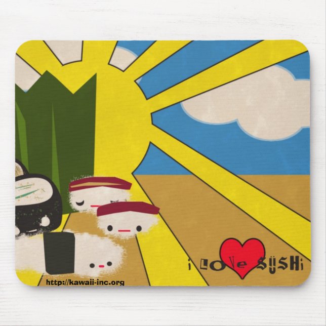 Mousepad Amante do sushi (Frente)