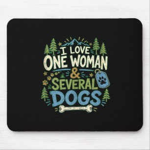 Mousepad Amante engraçado sarcástico de cachorro ama uma mu