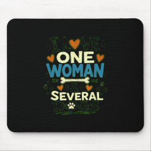 Mousepad Amante engraçado sarcástico de cachorro ama uma mu