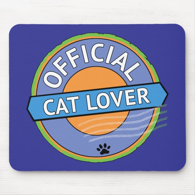 Mousepad Amante Oficial de Gatos (Frente)