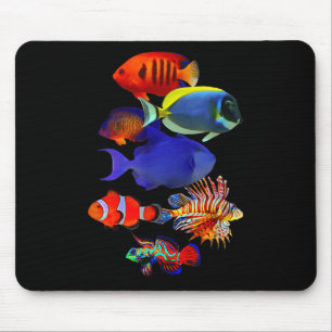 Mousepad Amantes de Aquário de Peixes de Recife de Água Sal