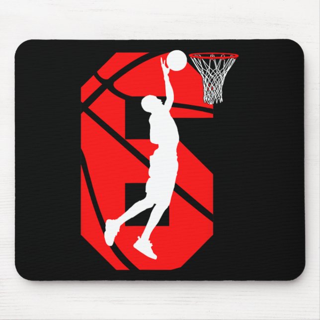Mousepad Amantes de basquetebol de 6 de 6 anos (Frente)