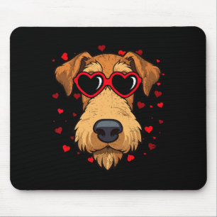 Mousepad Amantes de Cachorro Coração do Namorados Airedale 