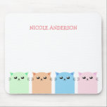 Mousepad Amantes de Cat Personalizados Bonitos<br><div class="desc">Gato Personalizado Bonito Amante De Gato Pad. Presente ou item perfeito para amantes de gatos como você.</div>