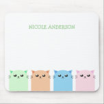 Mousepad Amantes de Cat Personalizados Bonitos<br><div class="desc">Gato Personalizado Bonito Amante De Gato Pad. Presente ou item perfeito para amantes de gatos como você.</div>
