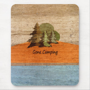 Mousepad Amantes de natureza de madeira de acampamento idos