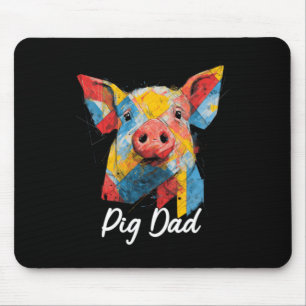 Mousepad Amantes de Porcos Homens Mulheres Dia dos Pais Vin