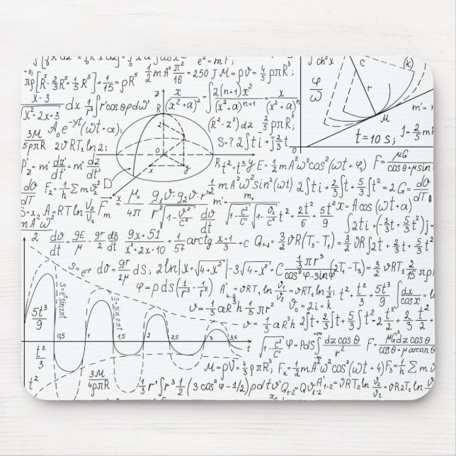 Mousepad Amantes Matemáticos, Fórmula de Matemática, Geek d (Frente)
