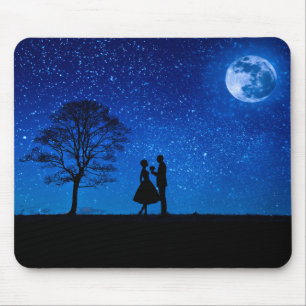 Mousepad Amantes sob lua de cheio
