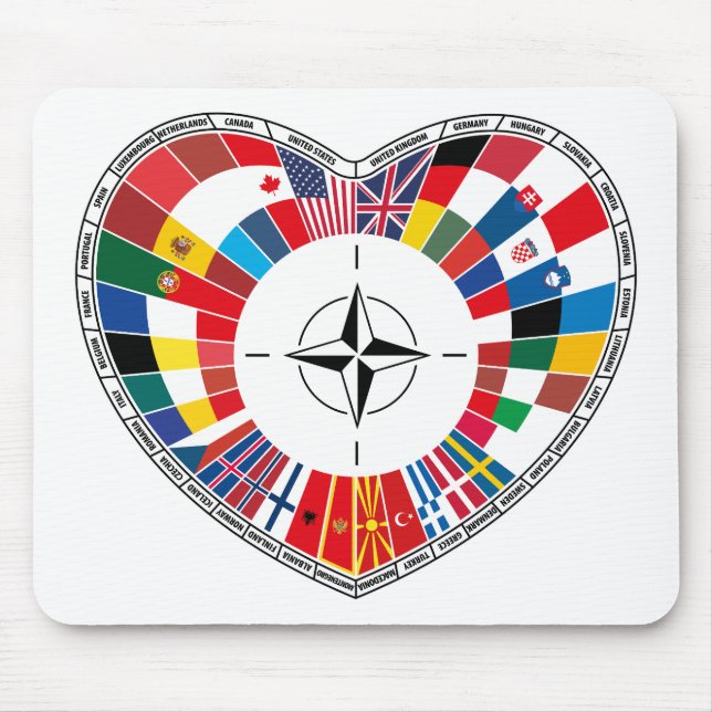 Mousepad Amar Países da OTAN, com a OTAN (Frente)