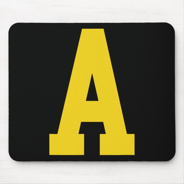 Mousepad Amarelo a' em vermelho para Alvin Costume Hallowee (Frente)