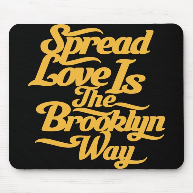 Mousepad Amarelo do amor de Brooklyn (Frente)