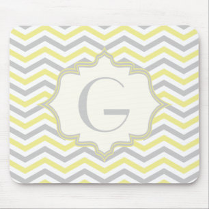 Mousepad Amarelo moderno, cinzento, costume do teste padrã