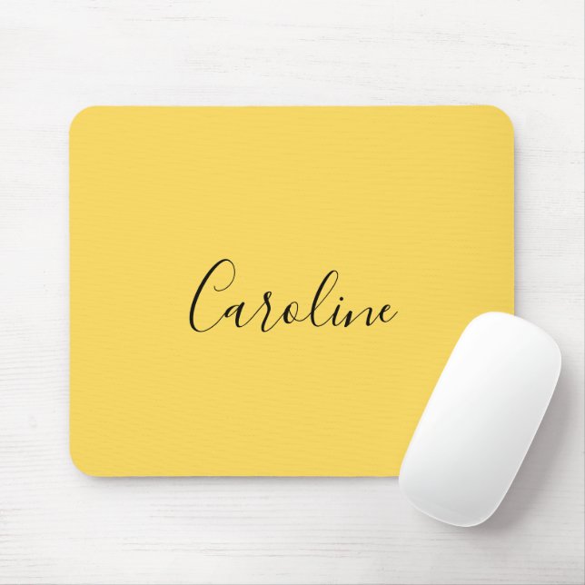 Mousepad Amarelo moderno minimalista (Com mouse)