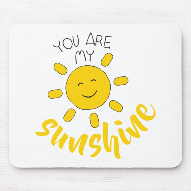Mousepad Amarelo Sol Desenho Alô Imagem Sol (Frente)