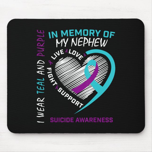 Mousepad Amava-Se Em Memória Da Consciência Do Suicídio Em  (Frente)