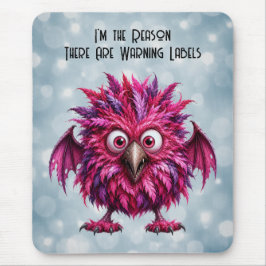 Mousepad Âmbar - Grande Ameaçador Emplumado de Olhos Grande