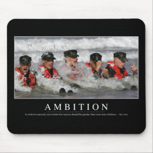 Mousepad Ambição: Citações inspiradas