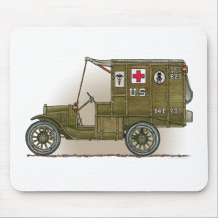 Mousepad Ambulância das forças armadas do vintage