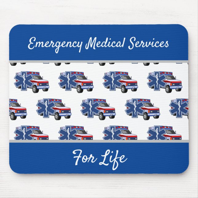 Mousepad Ambulância EMS para Vida (Frente)