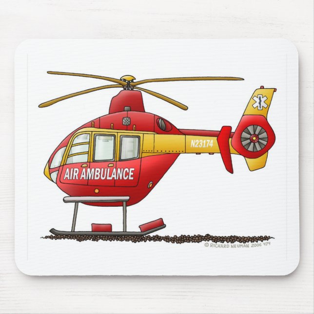 Mousepad Ambulância médica do helicóptero do salvamento do (Frente)
