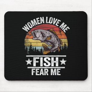 Mousepad Ame-Me Peixe Medo-Me Homens Pescando Vintage Peixe
