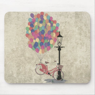 Mousepad Ame montar minha bicicleta com balões mesmo se é
