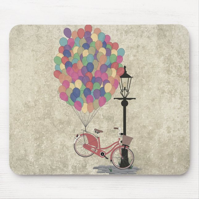 Mousepad Ame montar minha bicicleta com balões mesmo se é (Frente)