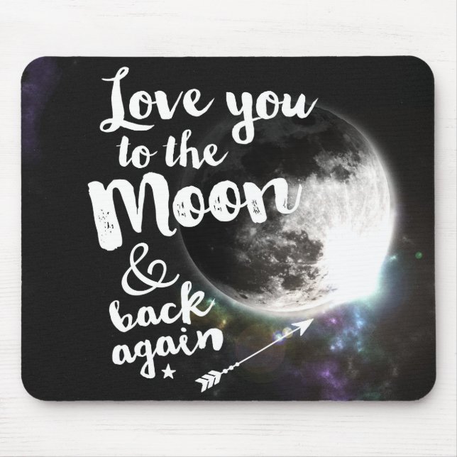 Mousepad Ame-o à lua & à parte traseira outra vez • Design (Frente)