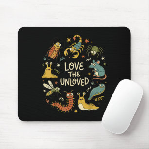 Mousepad Ame os não amados Insetos de desenho animado fofo