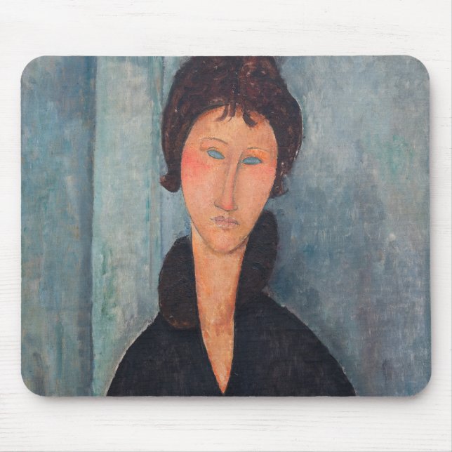 Mousepad Amedeo Modigliani - Mulher com Olhos Azuis (Frente)