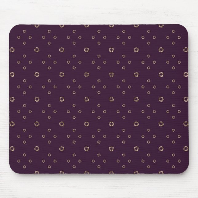 Mousepad Ameixa | Zinnia Dourada Sol (Frente)