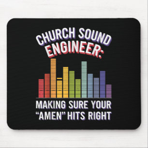 Mousepad Amen Atinge o Som do Técnico de Gravação Direita