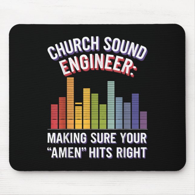 Mousepad Amen Atinge o Som do Técnico de Gravação Direita (Frente)