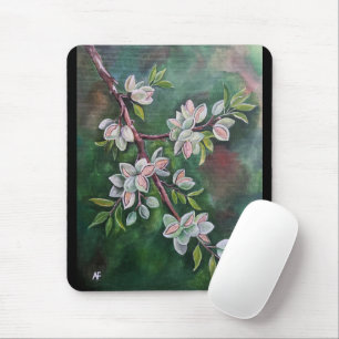 Mousepad Amêndoas em um Ramo de Outono Pintura de Alfred Fo