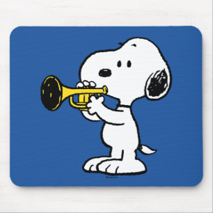 Mousepad Amendoins Jogador de Trompete Snoopy