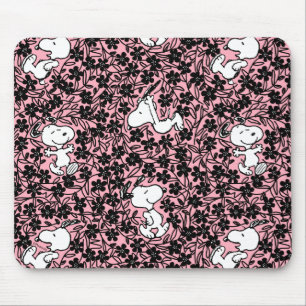 Mousepad Amendoins Padrão Da Vinha Da Flor De Esnoopia