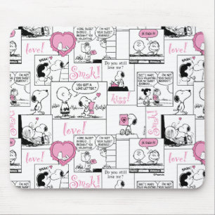 Mousepad Amendoins Padrão de amor do coração do Namorados