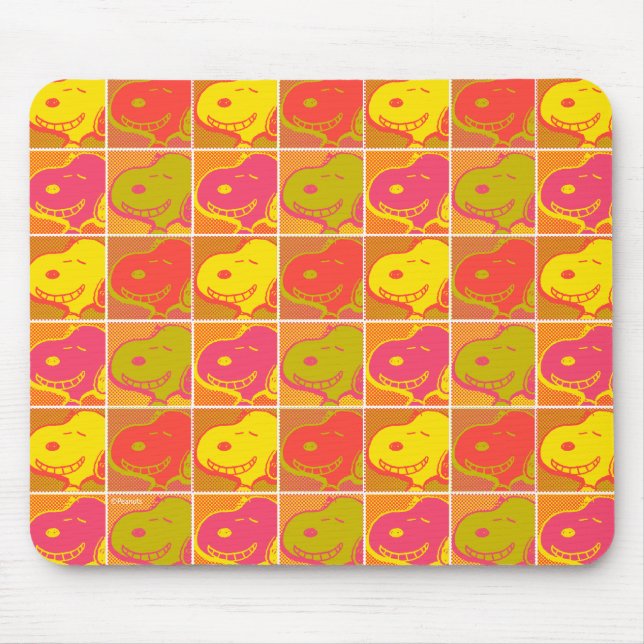 Mousepad Amendoins | Padrão de Arte Pop de Esnoopia (Frente)